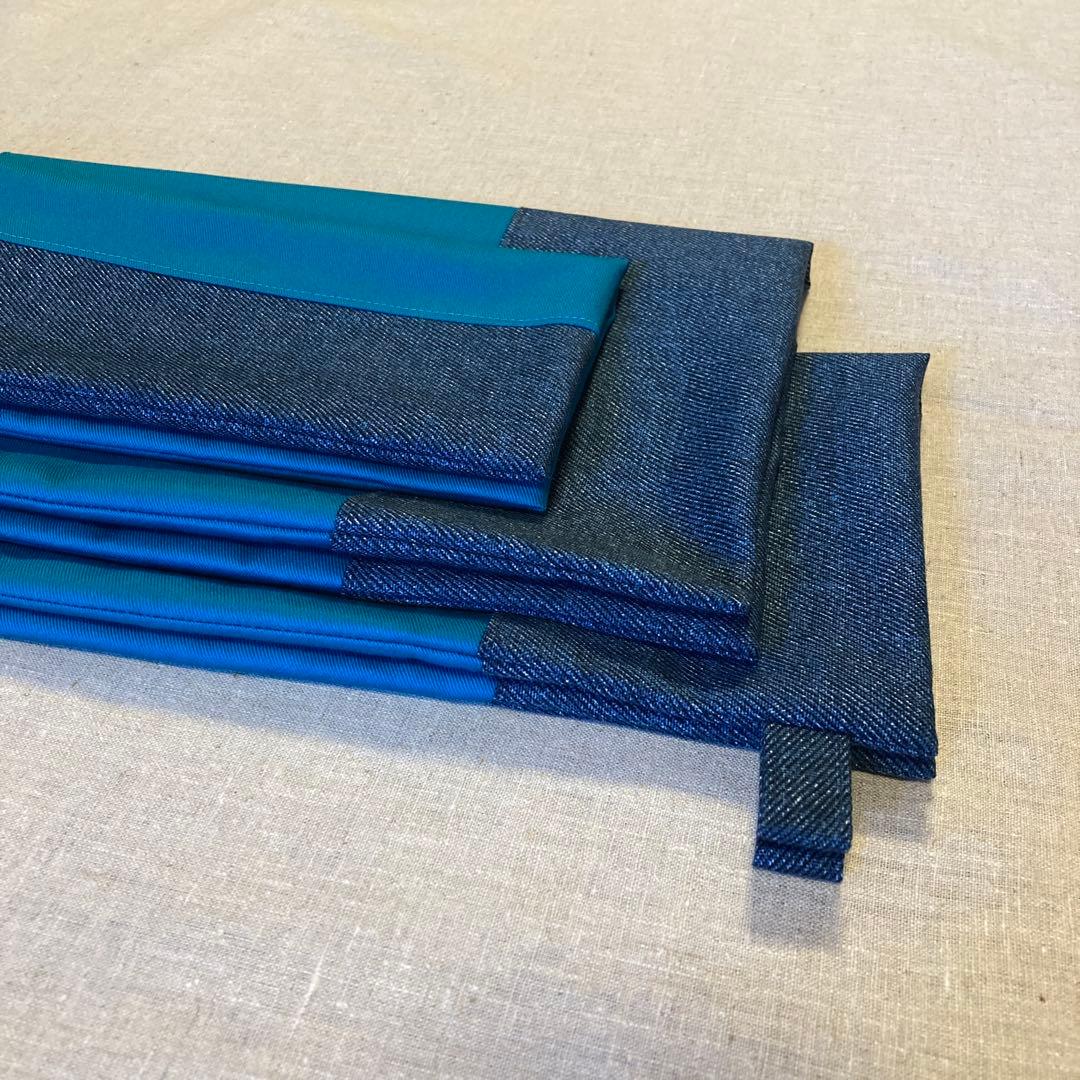 入園入学７点セット　シンプル　無地　ブルー　ネームタグ付き　男の子　匿名配送