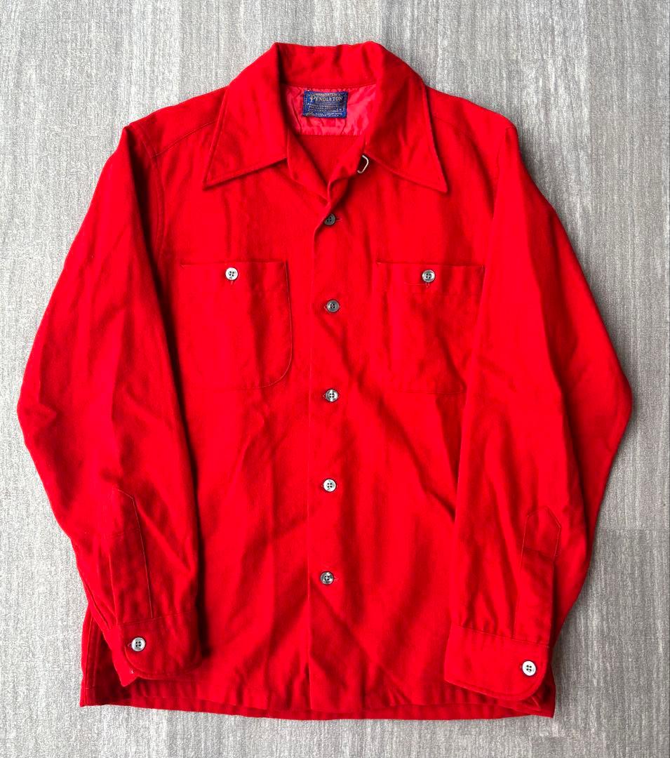 トップス 70s pendleton wool shirt vintage red