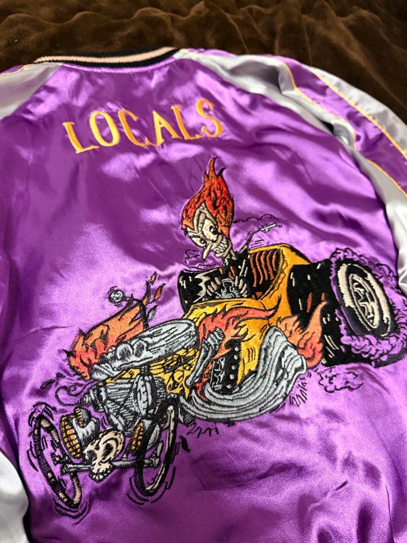 美品 ２面用 テーラー東洋 虎 日本限定 スカジャン サテン vintage