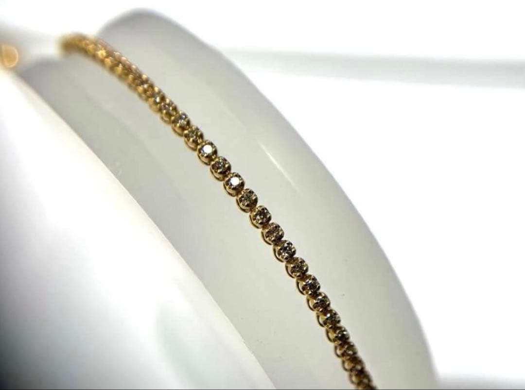 K18ダイヤモンドブレスレット　1.0ct