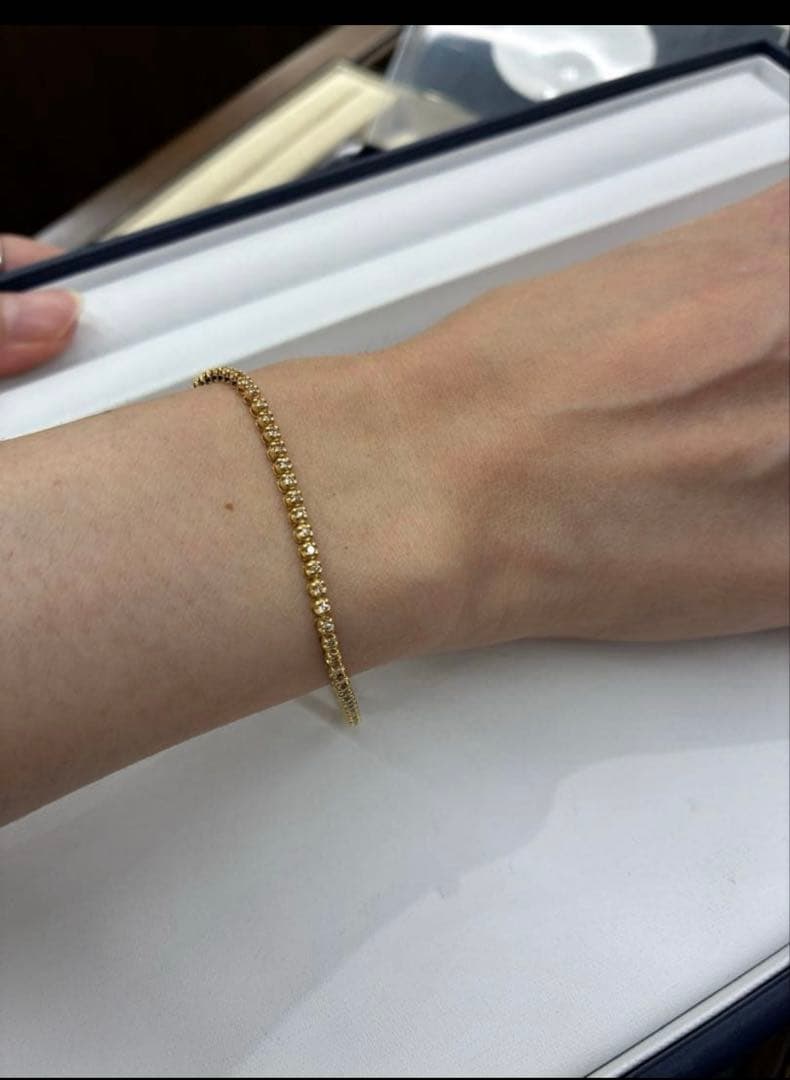 K18ダイヤモンドブレスレット　1.0ct