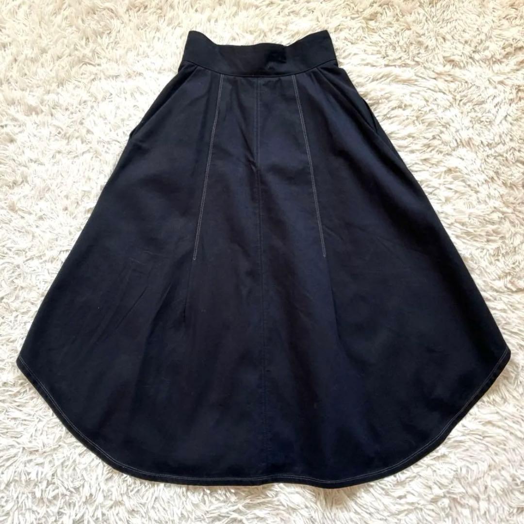 ねねここ✼UJOH✼ワークフレアスカート ネイビー M