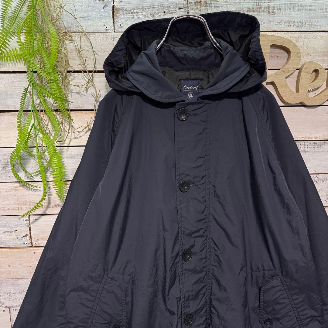 ORCIVAL オーシバル ナイロンタフタ フーテッドコート ネイビー サイズ4