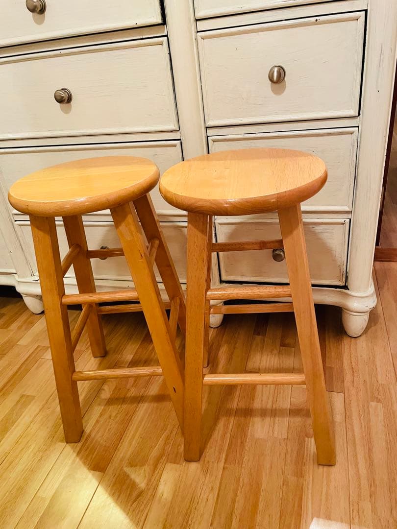 【美品】アメリカンカントリー　バースツール　ウッド