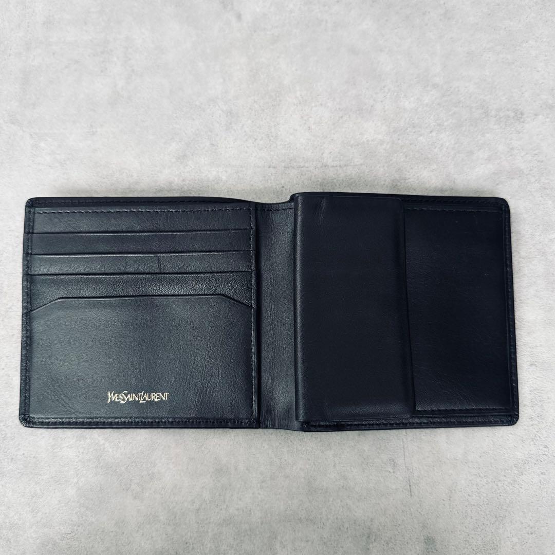 未使用訳あり✨Yves Saint Laurent YSLロゴ　二つ折り財布