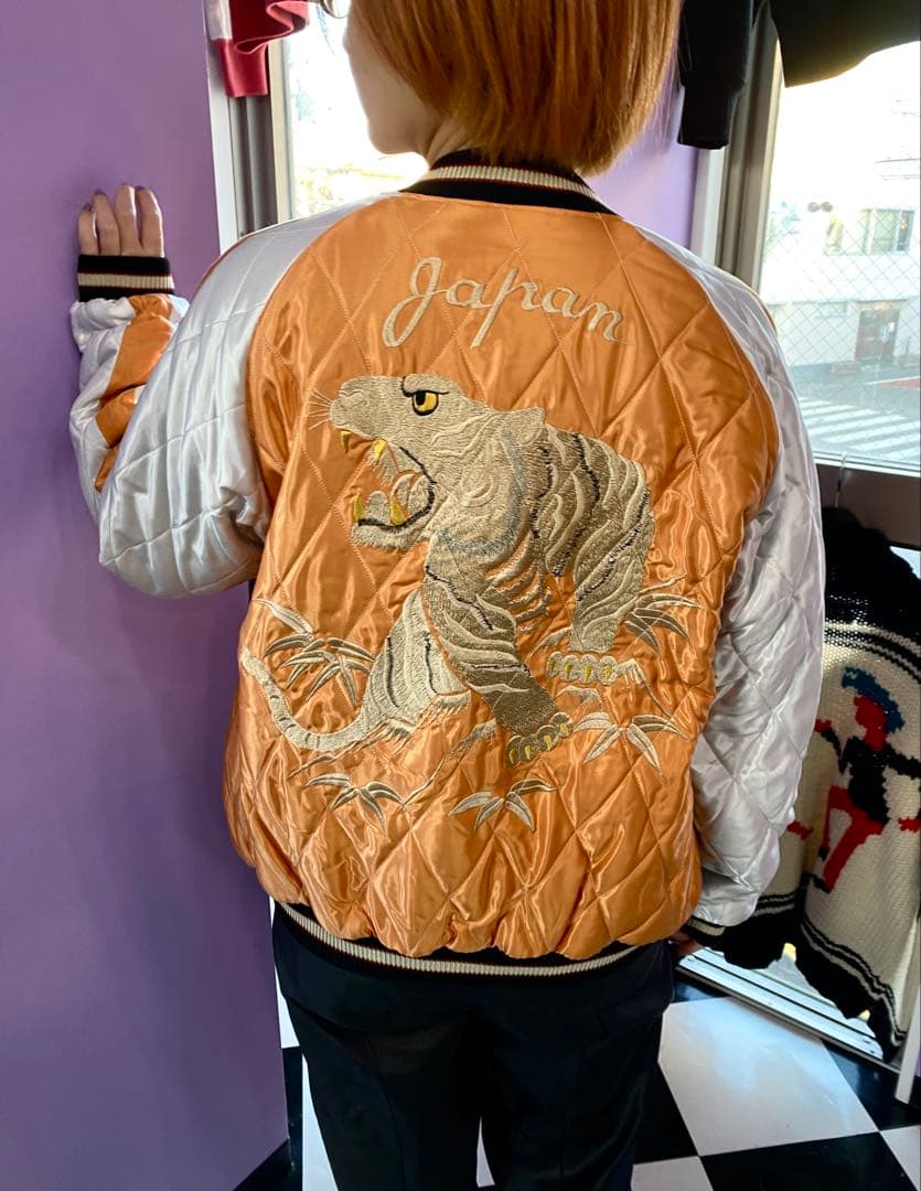 テーラー東洋スカジャン タイガーキルティング リバーシブル 2025AW新作！Ｌ