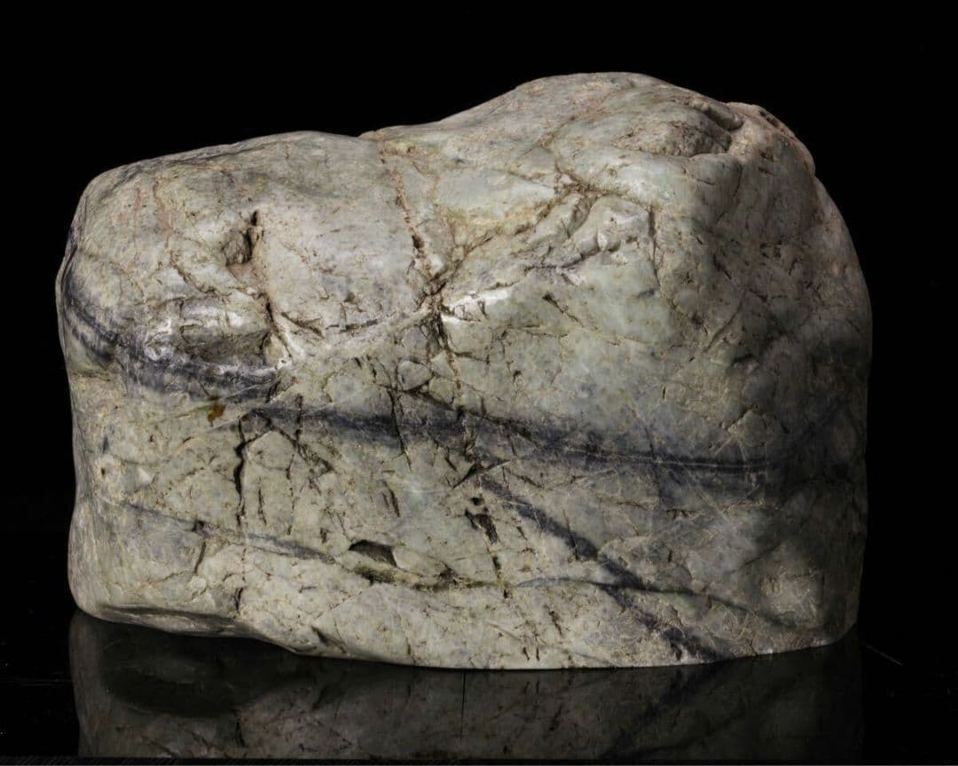 糸魚川翡翠 「福寿」 翡翠　字彫り 石材文字彫刻 金文字 原石 天然石 鑑賞石