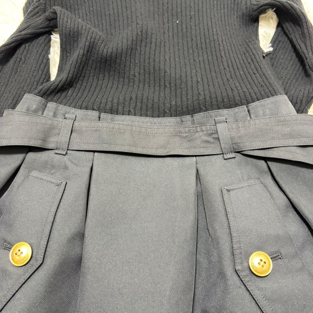 【美品】BURBERRY BLUE LABEL 黒ニットワンピース 38サイズ
