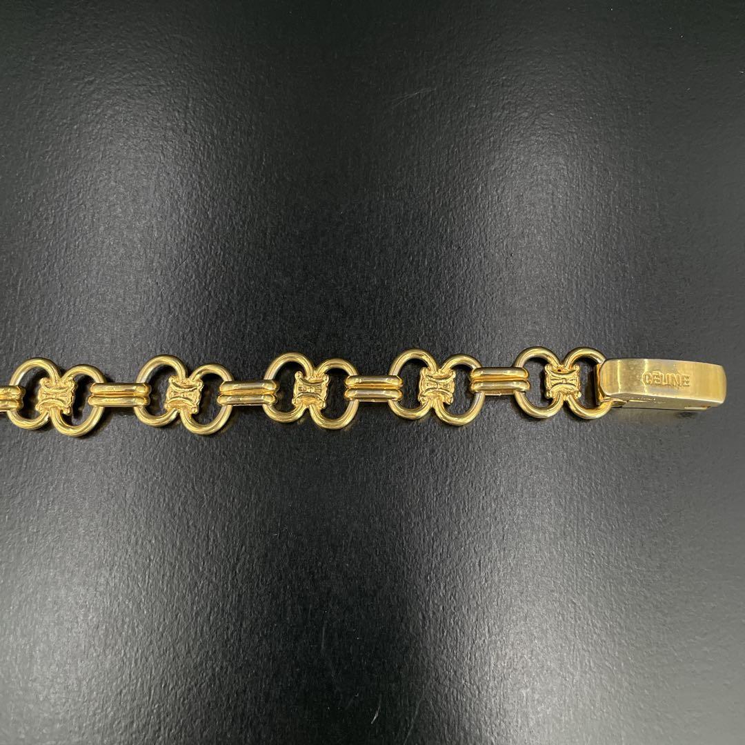 オールド　セリーヌ　ブレスレット　トリオンフ　ゴールド　y2k CELLNE