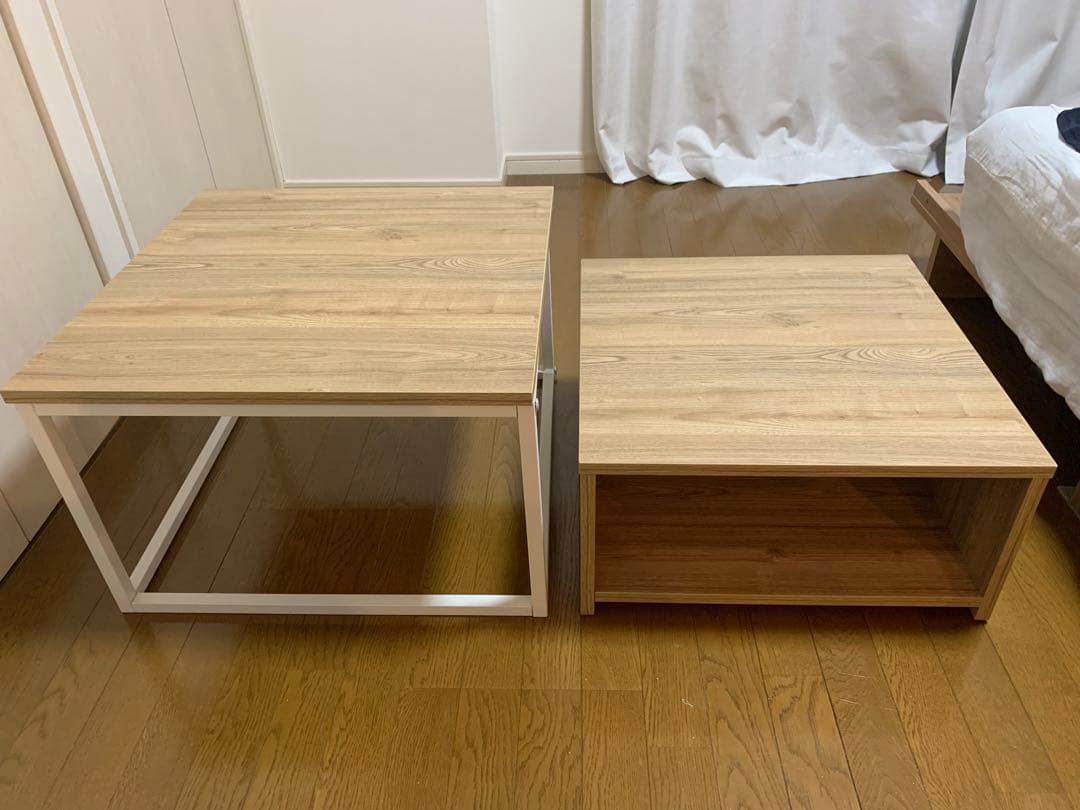 【LOWYA】ネストテーブル ローテーブル 2個セット 【コマノス】