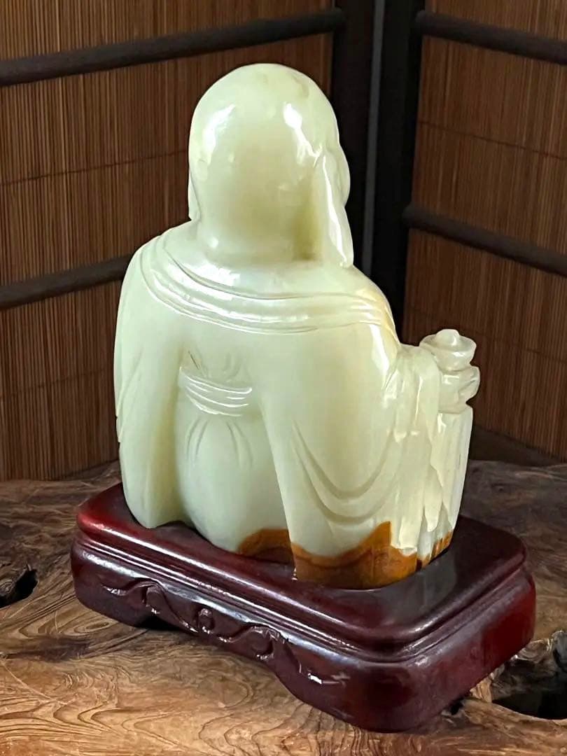 中国美術 時代 翡翠 瑪瑙 緑玉 弥勒菩薩 七福神 台座付き 総重量 約4.5㎏
