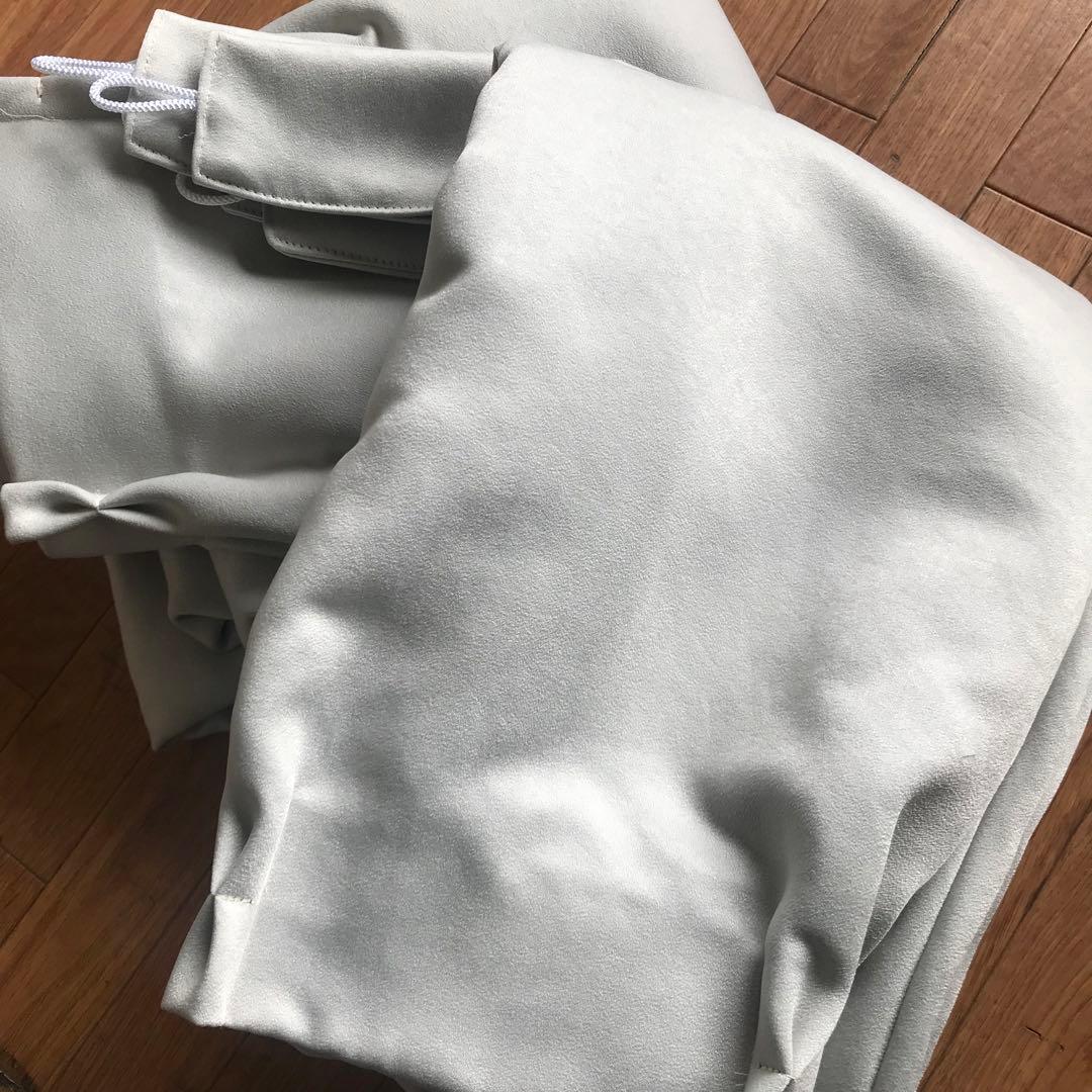 遮光カーテン 幅150cm×丈240cm2枚　ライトグレー