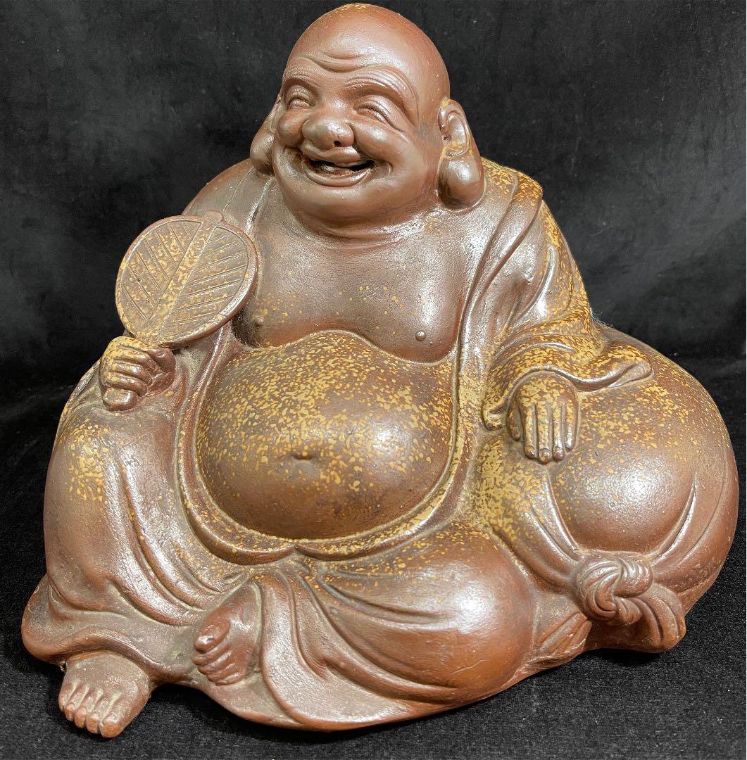 s213　備前焼　布袋　置物