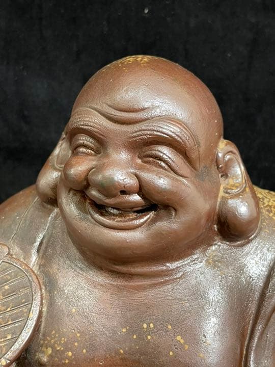 s213　備前焼　布袋　置物
