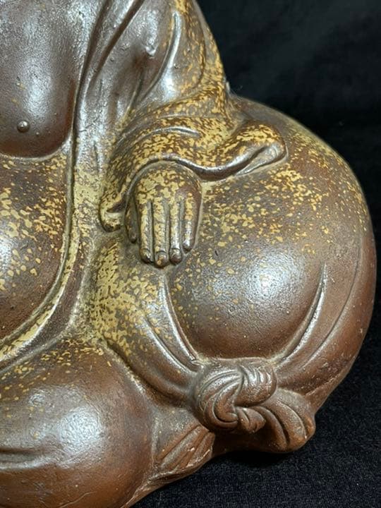 s213　備前焼　布袋　置物