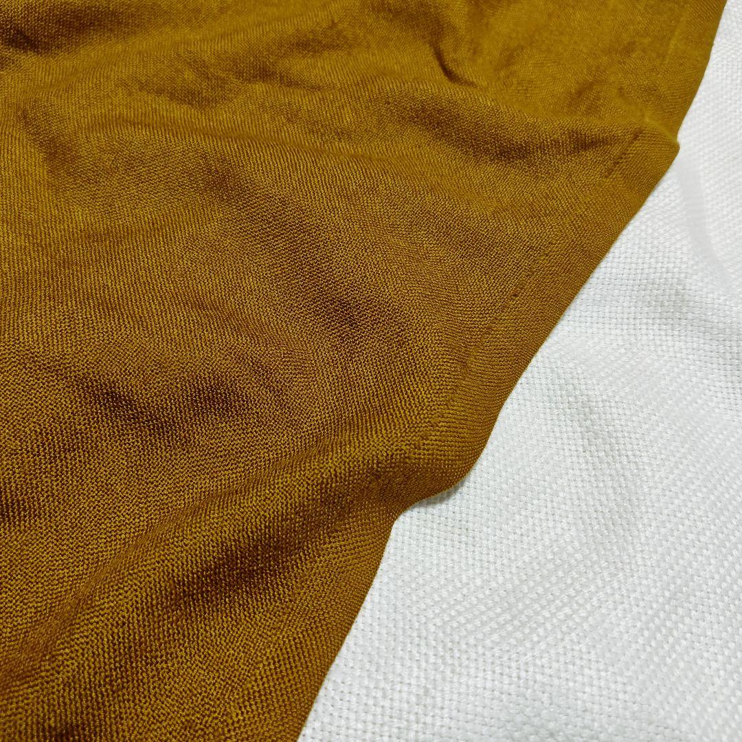 ロロピアーナLoro Pianaカシミヤシルク大判プレーンストールマフラー黄