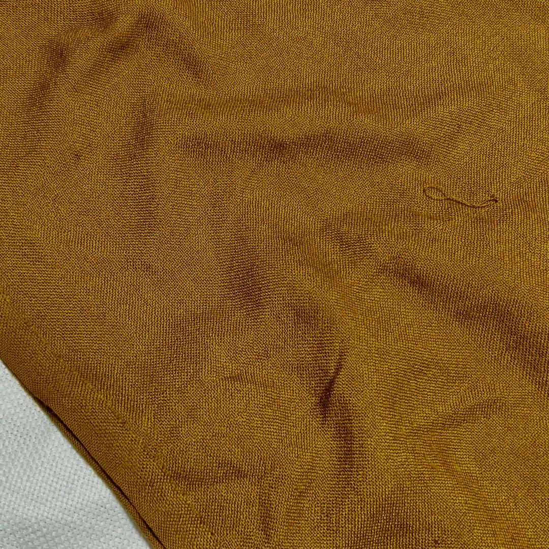 ロロピアーナLoro Pianaカシミヤシルク大判プレーンストールマフラー黄