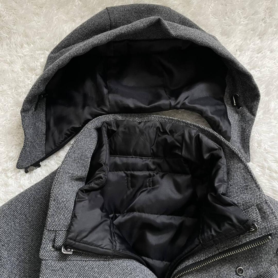 未使用タグ付/L✨コムサメン ステンカラーコート ダウンライナー 3way 完売