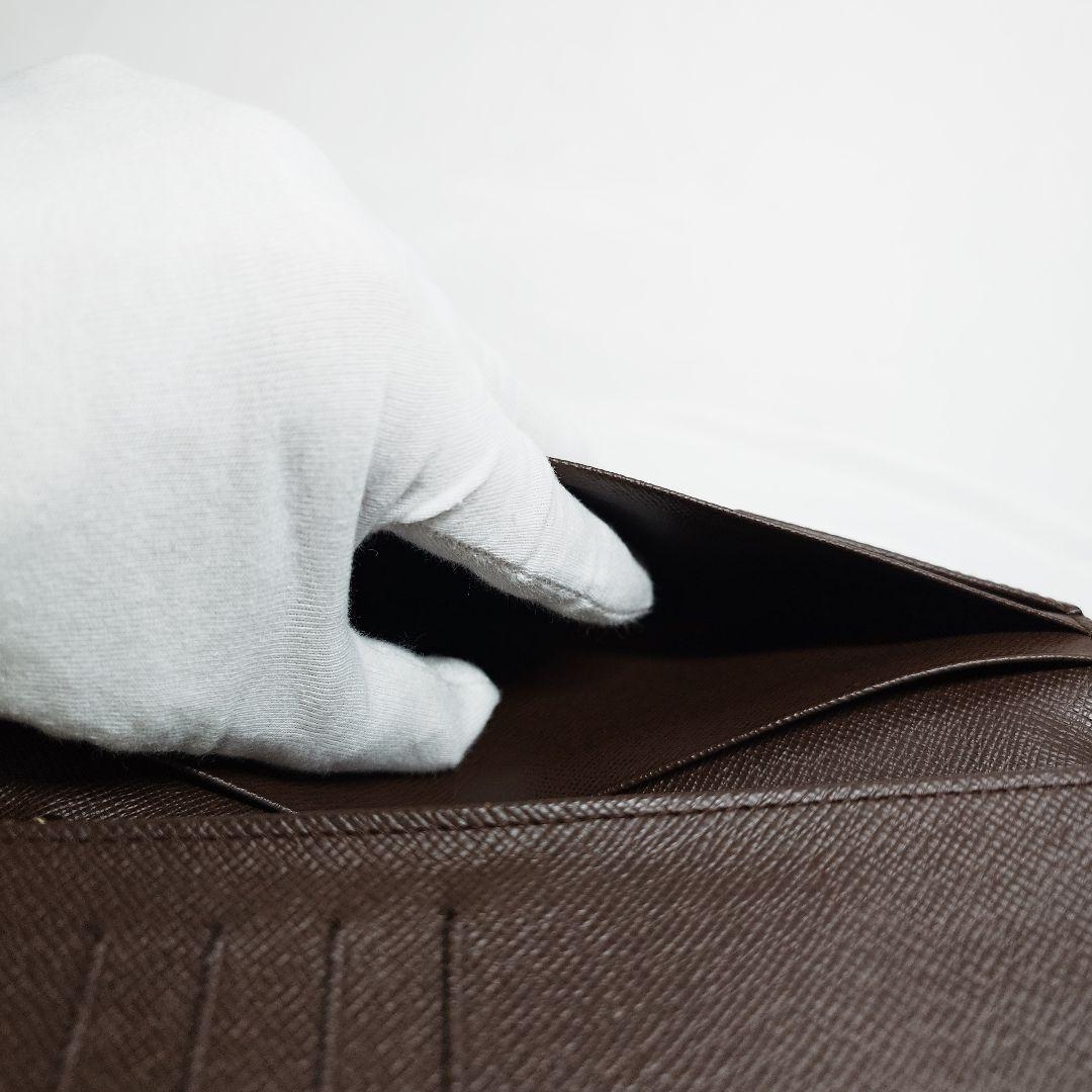 ダミエ・エベヌ ポルトフォイユ・ブラザ 二つ折り 長財布 N60017