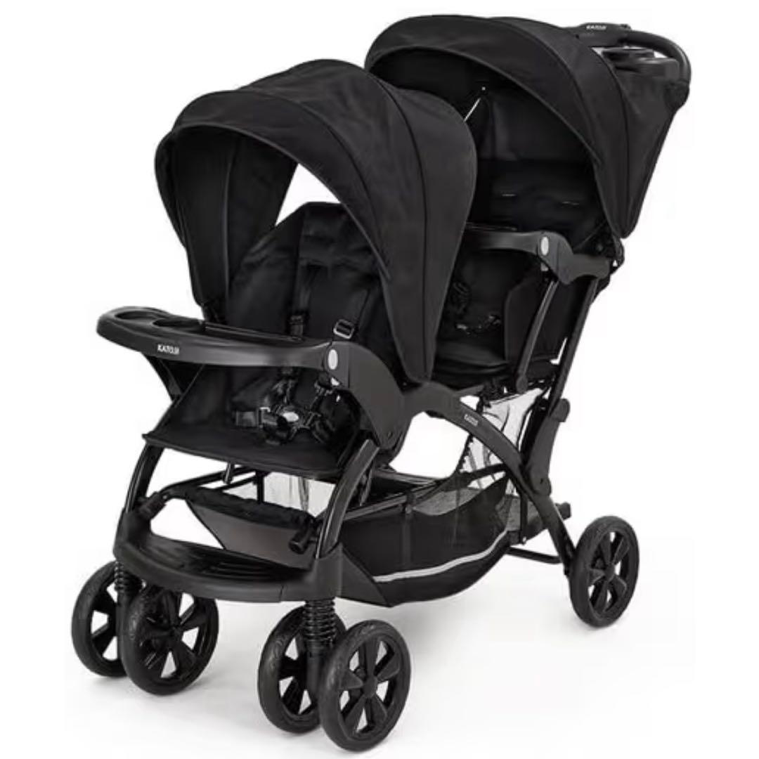 【美品】 KATOJI ベビーカー 二人でゴーDX オニキスブラック