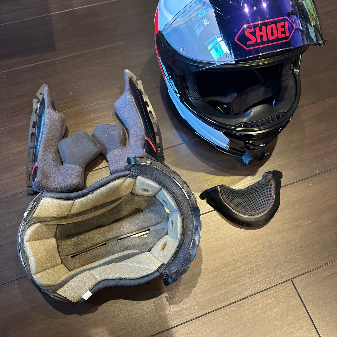 SHOEI フルフェイスヘルメット ホワイト/ブラック セナインカム内蔵