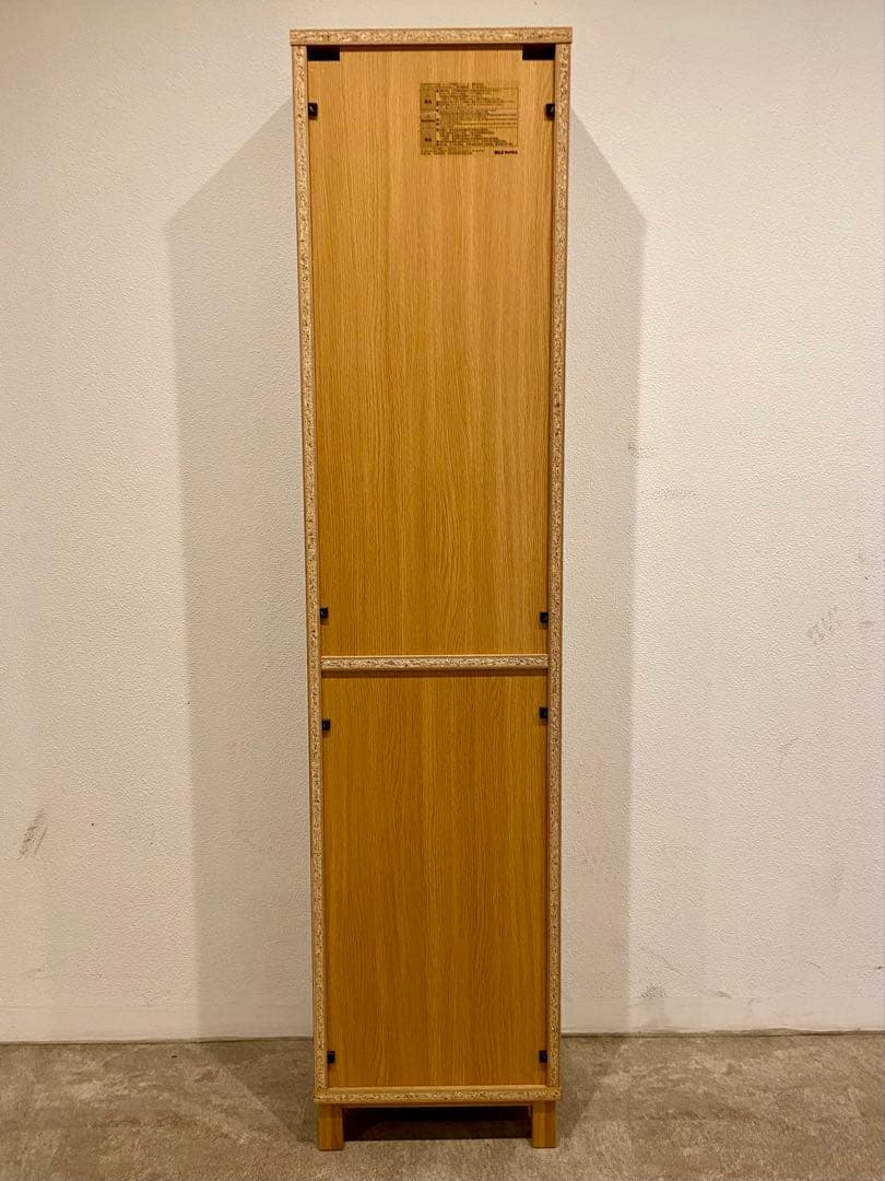 ⭐️超美品⭐️２つセット⭐️オーク材⭐️薄型ラック・ワイド小⭐️大⭐️奥行２２ｃｍ⭐️