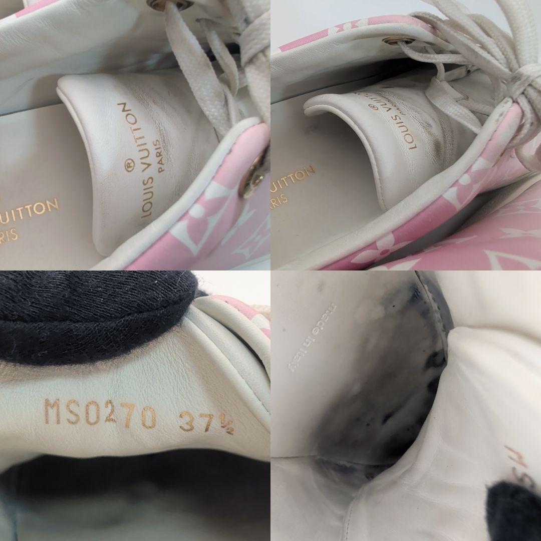 ヴィトン スニーカー レディース モノグラム ピンク ホワイト 24cm