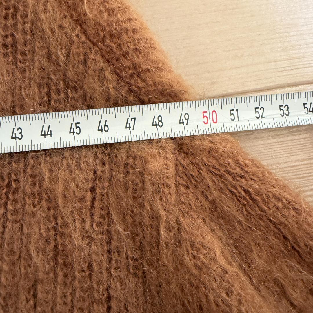 希少 名作 UNUSED モヘアカーディガン キャメル