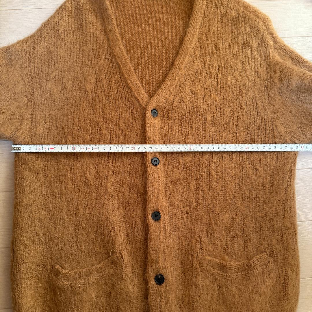 希少 名作 UNUSED モヘアカーディガン キャメル