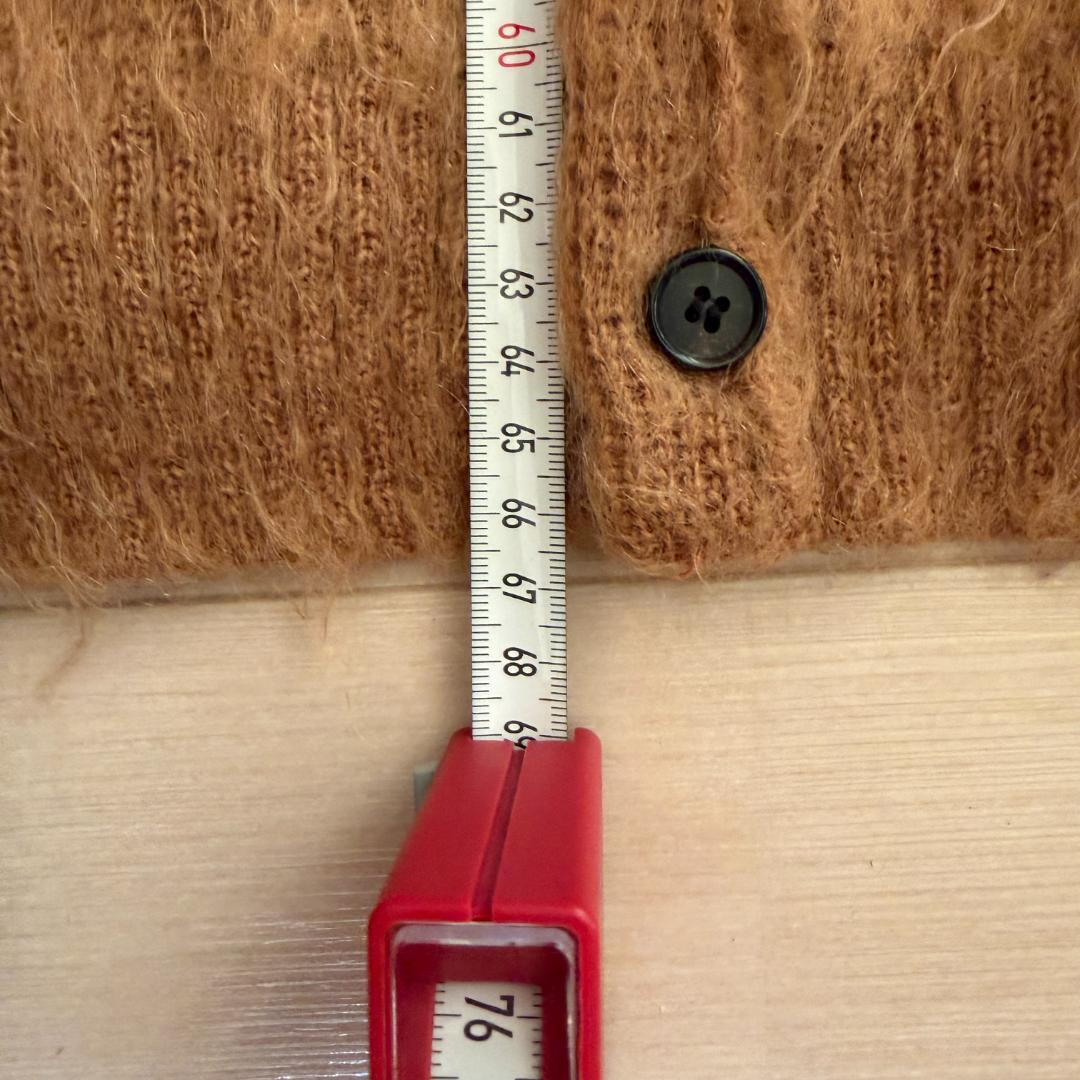 希少 名作 UNUSED モヘアカーディガン キャメル