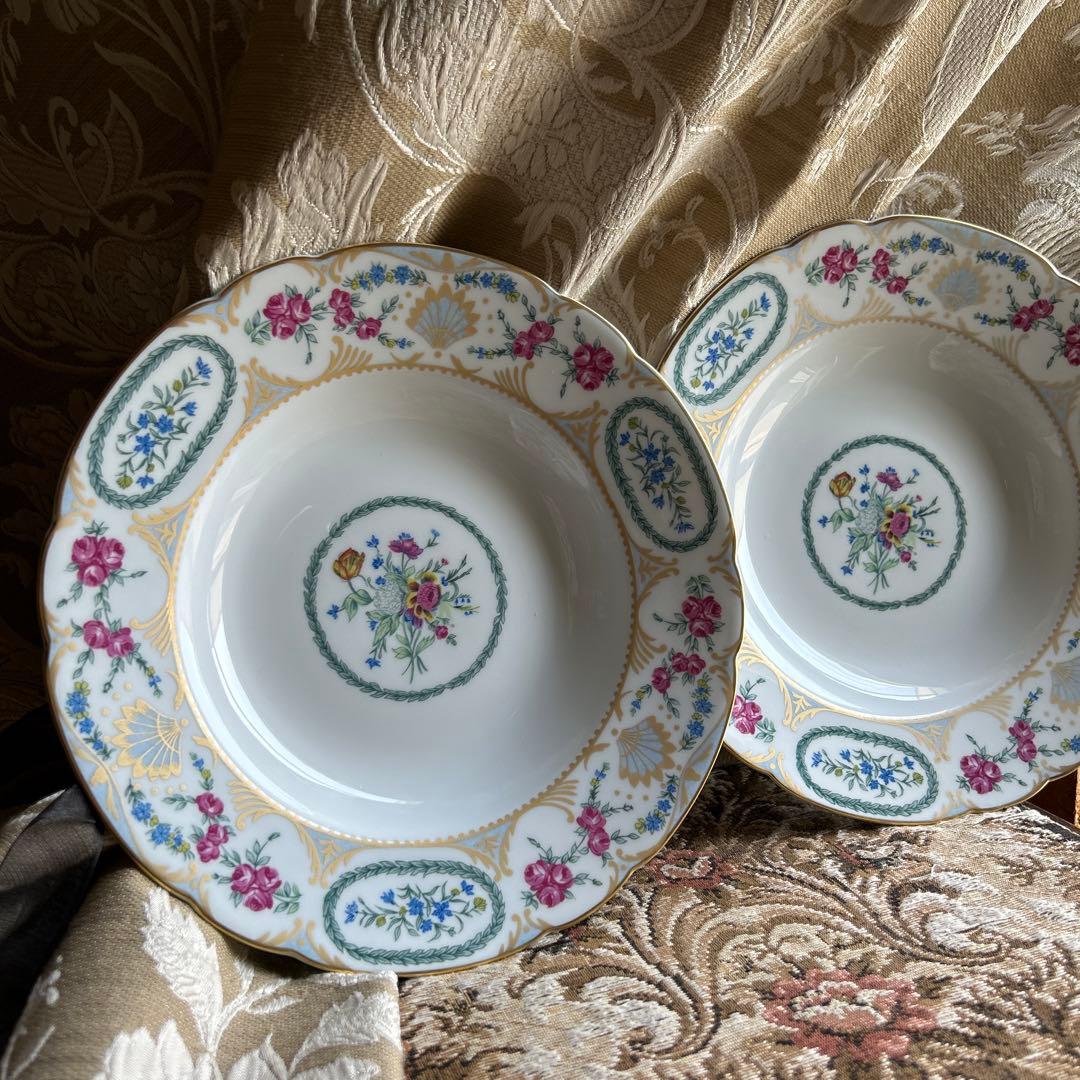 新品 フランス製 Bernardaud vigny❁ fleur リムディッシュ