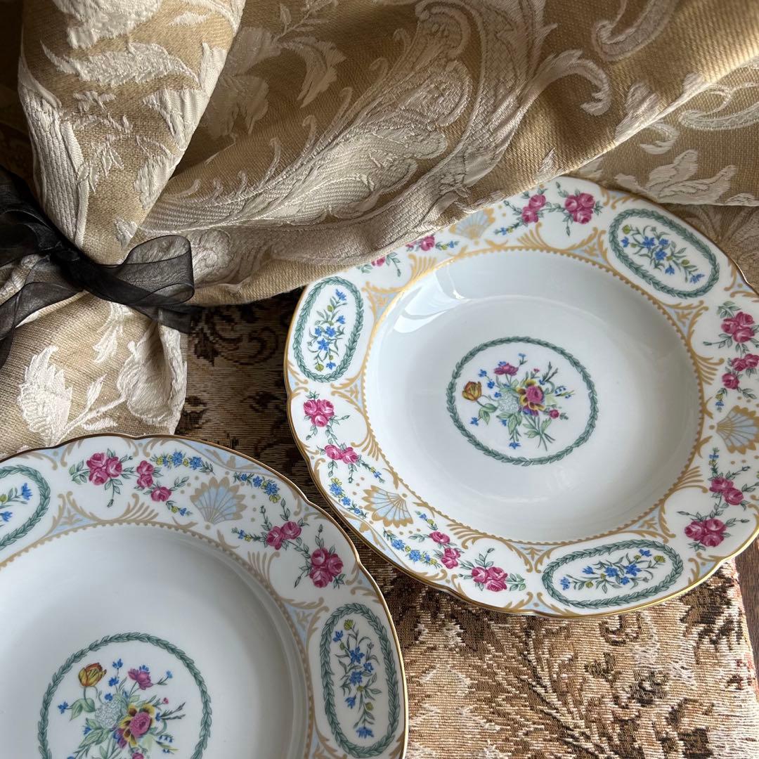 新品 フランス製 Bernardaud vigny❁ fleur リムディッシュ