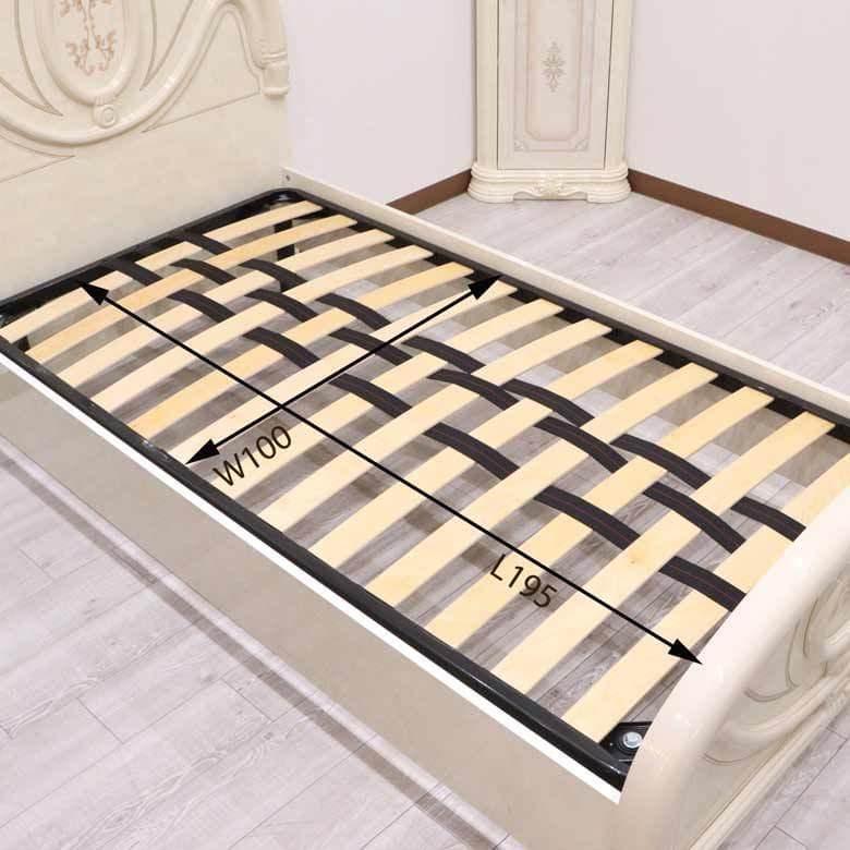 サルタレッリ フローレンス シングルベッドフレーム アイボリー