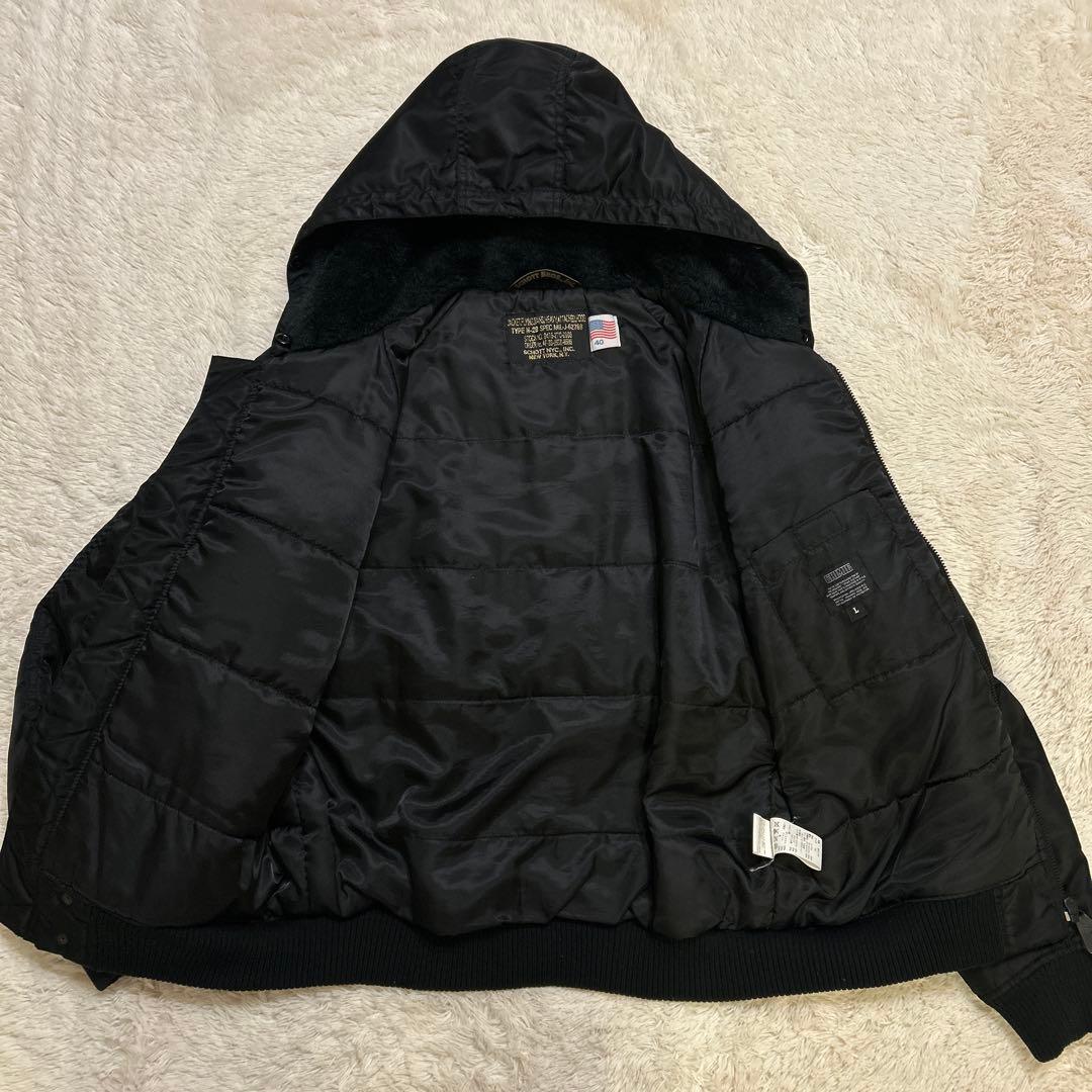 SCHOTT×CRIMIE 40クライミー N-2Bフライトジャケット黒ブラック