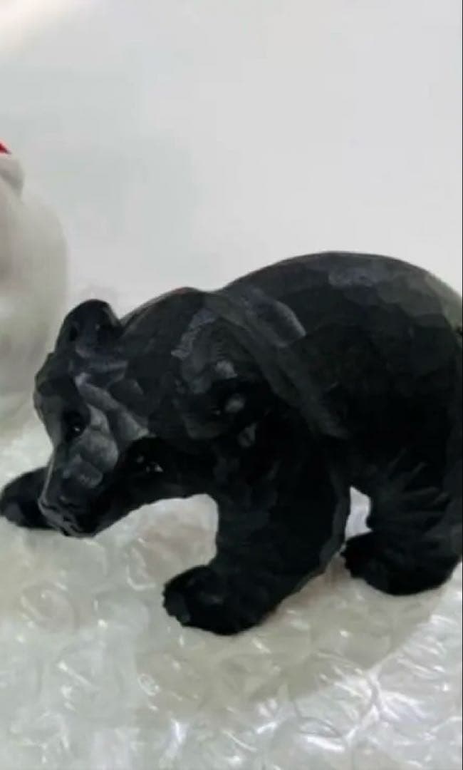 希少 超激レア 縁起物 限定 無印 福缶 栗田民芸店　木彫りのクマ 置物