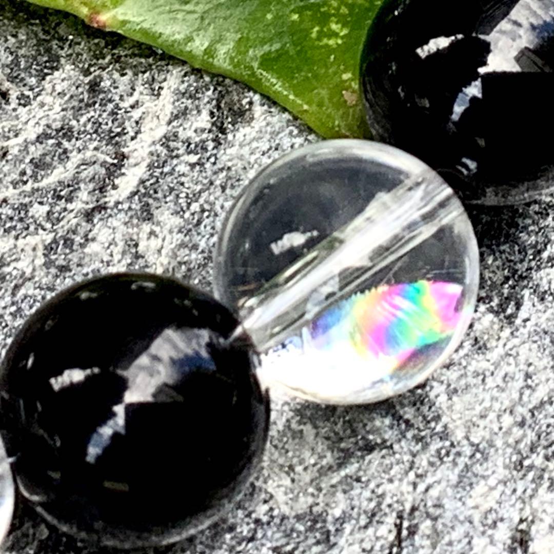 ✳最高‼️黒平水晶モリオン&奈留島産*虹入りブレスレット　極上品　鑑別書無し安…
