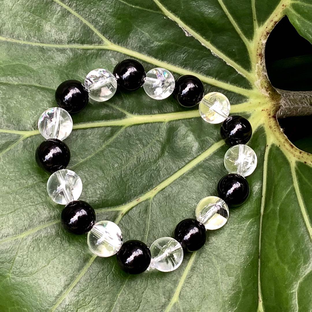 ✳最高‼️黒平水晶モリオン&奈留島産*虹入りブレスレット　極上品　鑑別書無し安…