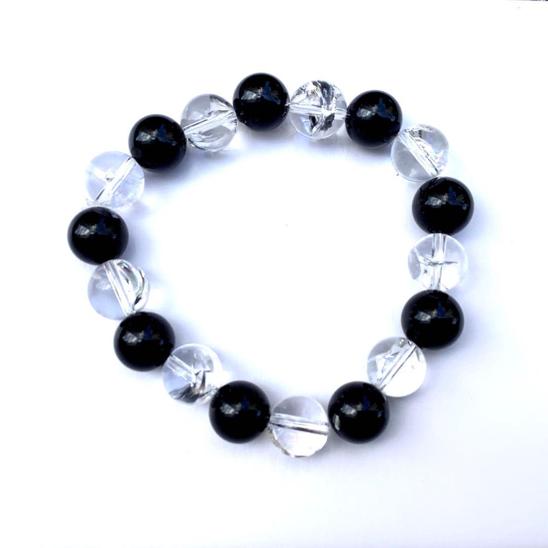 ✳最高‼️黒平水晶モリオン&奈留島産*虹入りブレスレット　極上品　鑑別書無し安…