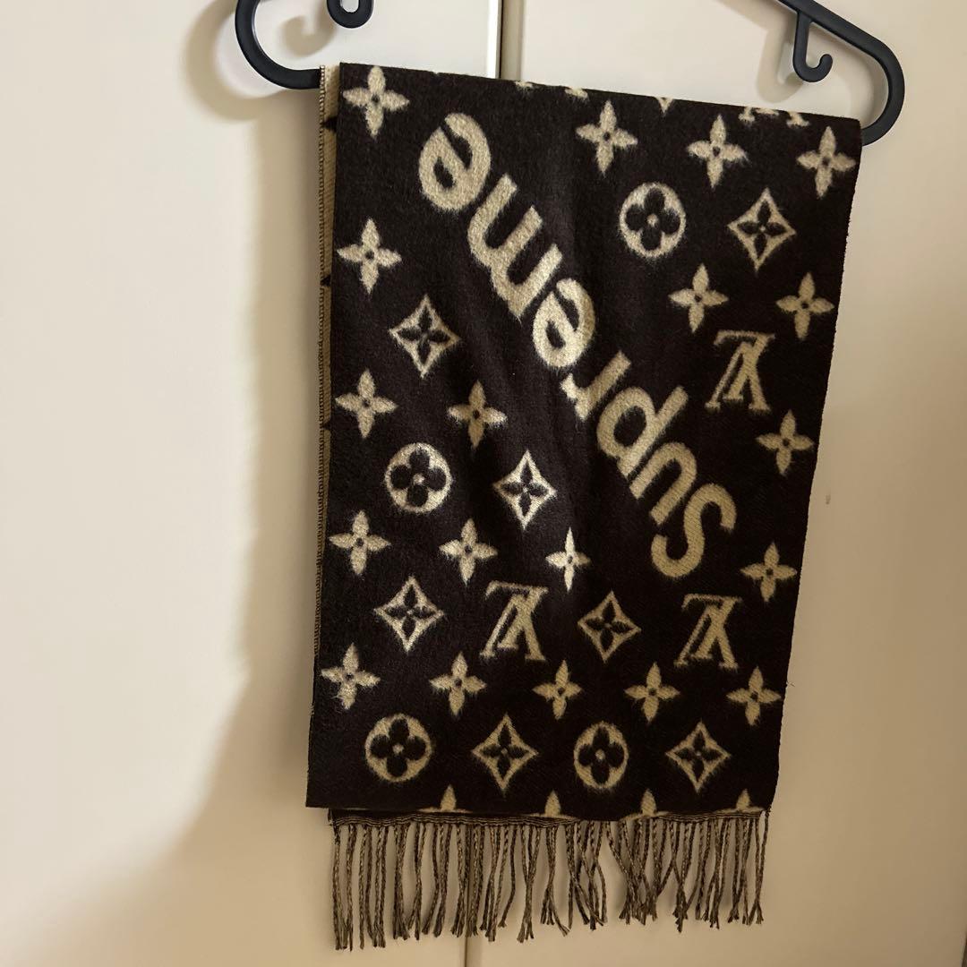 Supreme × ルイヴィトン　マフラー ブラウン