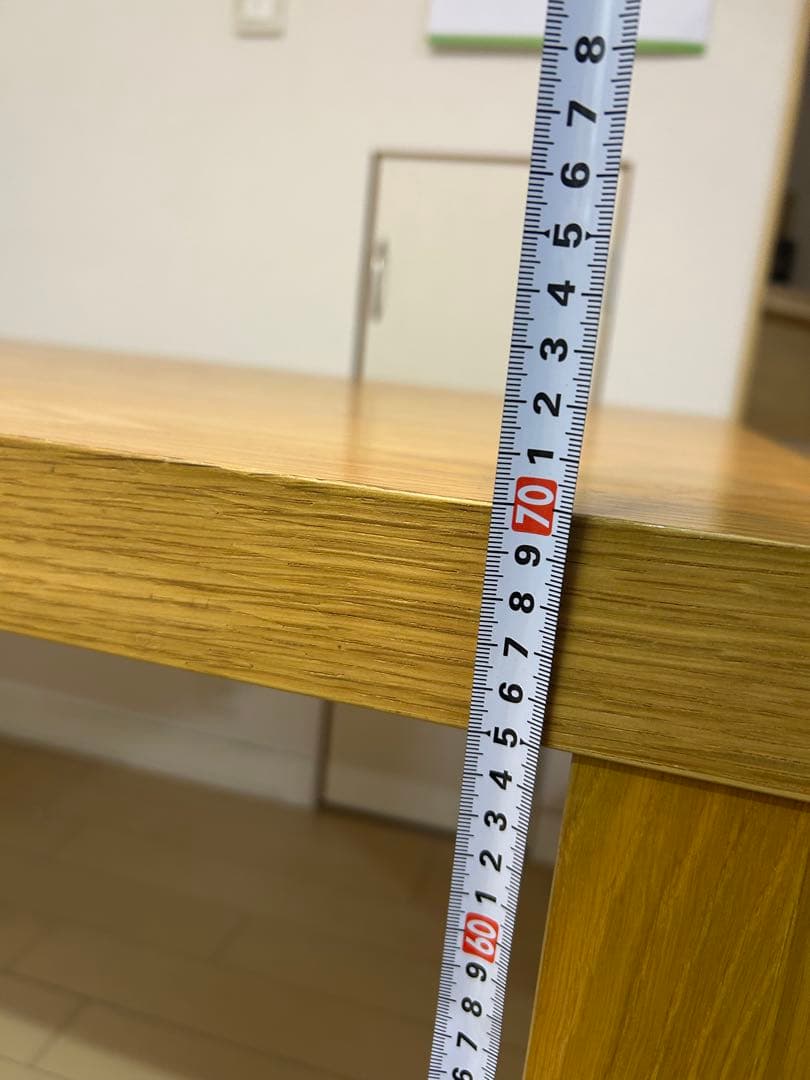 ニトリ　RIMEA-F135 LBR 木製ダイニングテーブル　天然木化粧繊維板