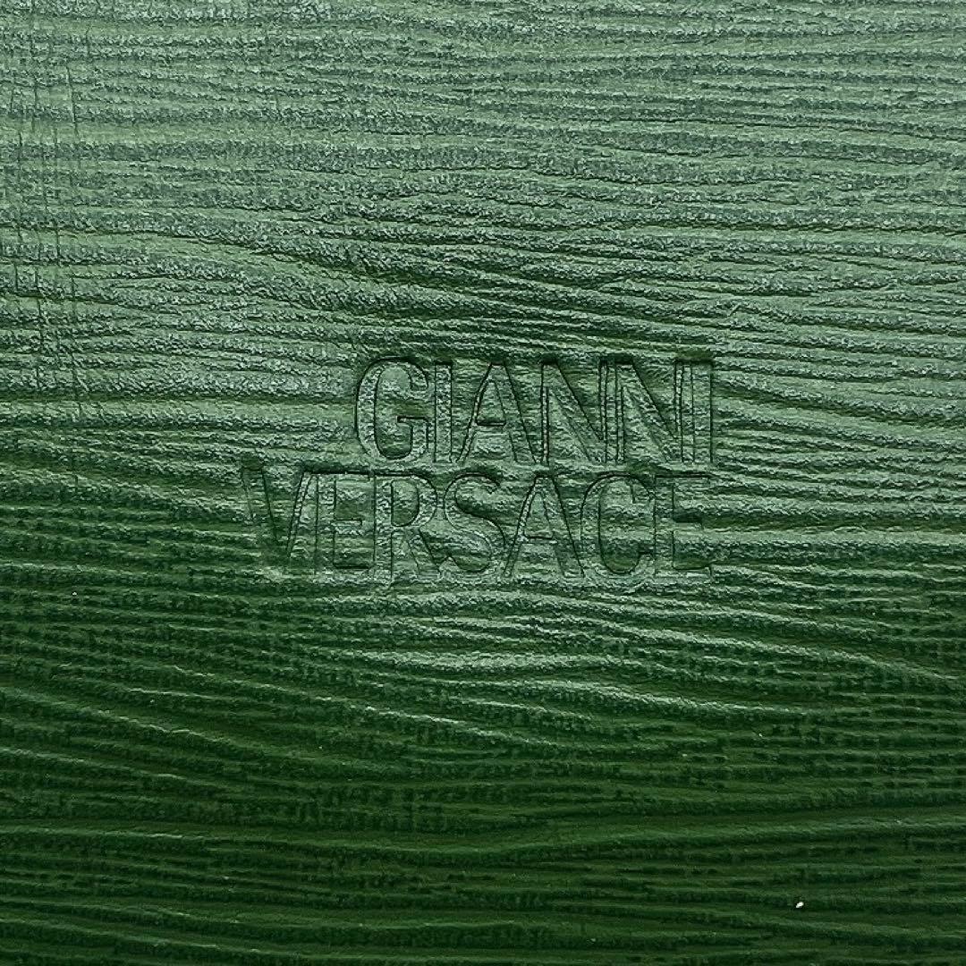 【Gianni Versace】2wayバッグ　ボストンバッグ　レザー　グリーン