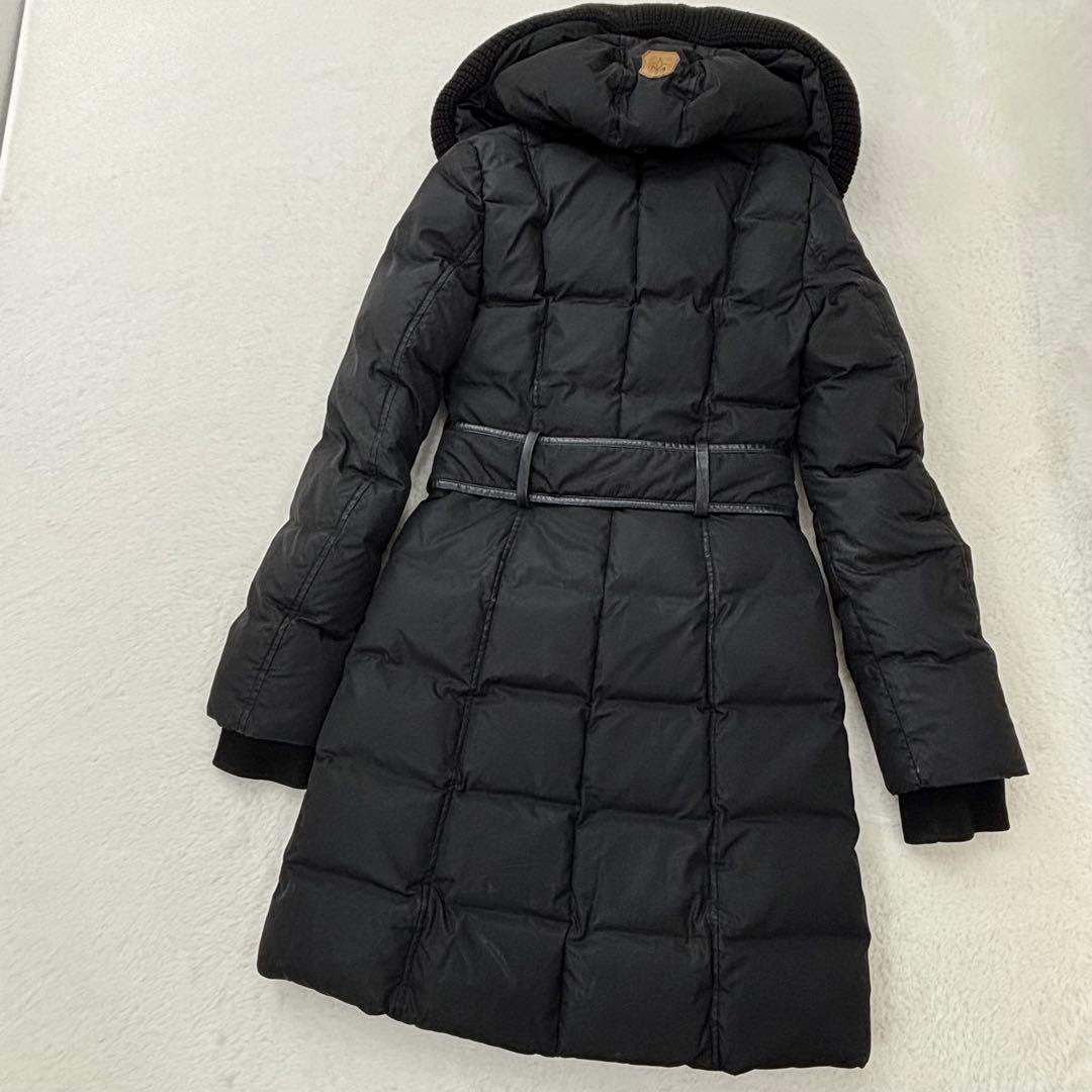 h*6様 マッカージュ　ダウンコート　レザー　ニット　KAY-NFR同型　ブラッ