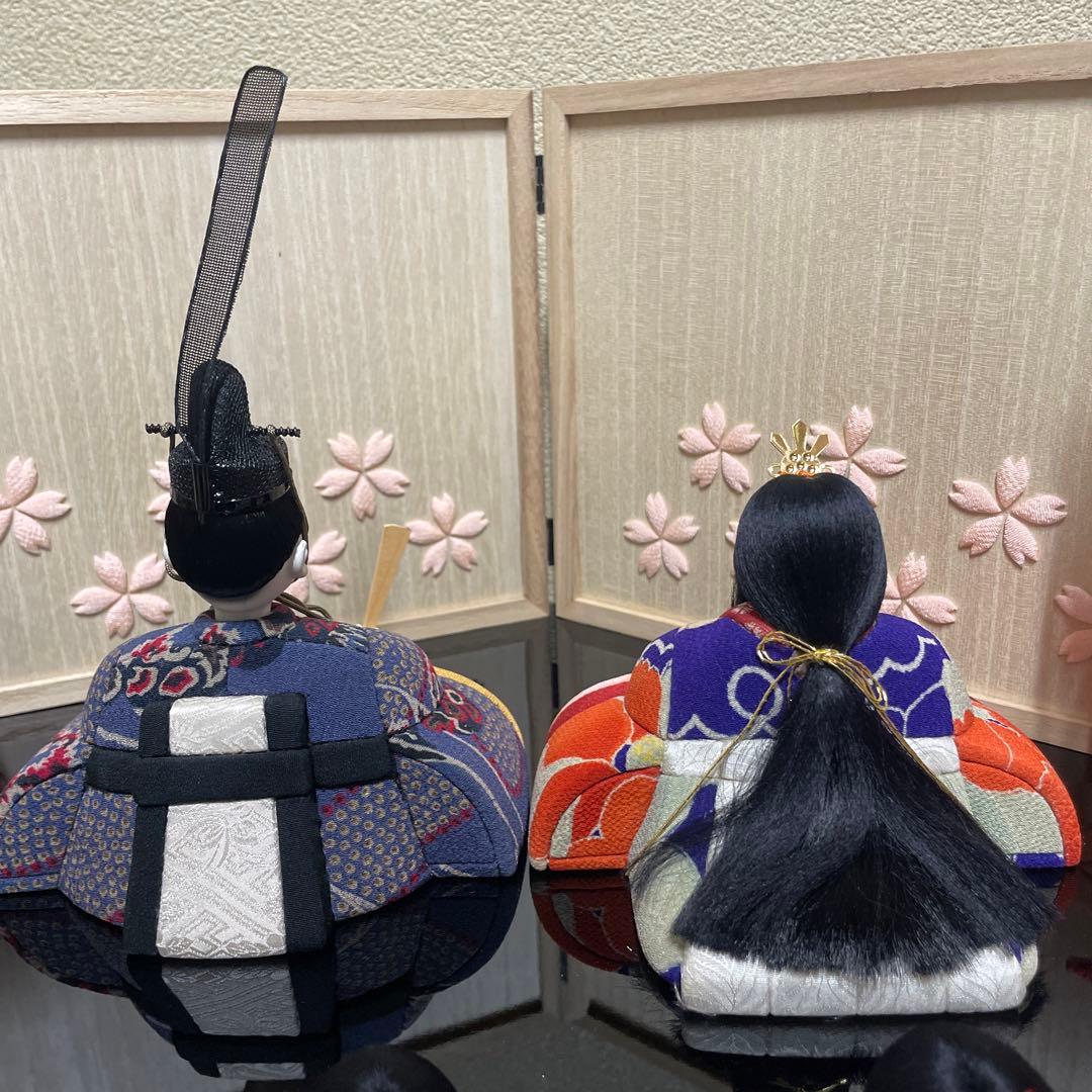【未使用品】くろちく　とっても可愛い！木目込人形　雛人形　お雛様　東宮五人飾り
