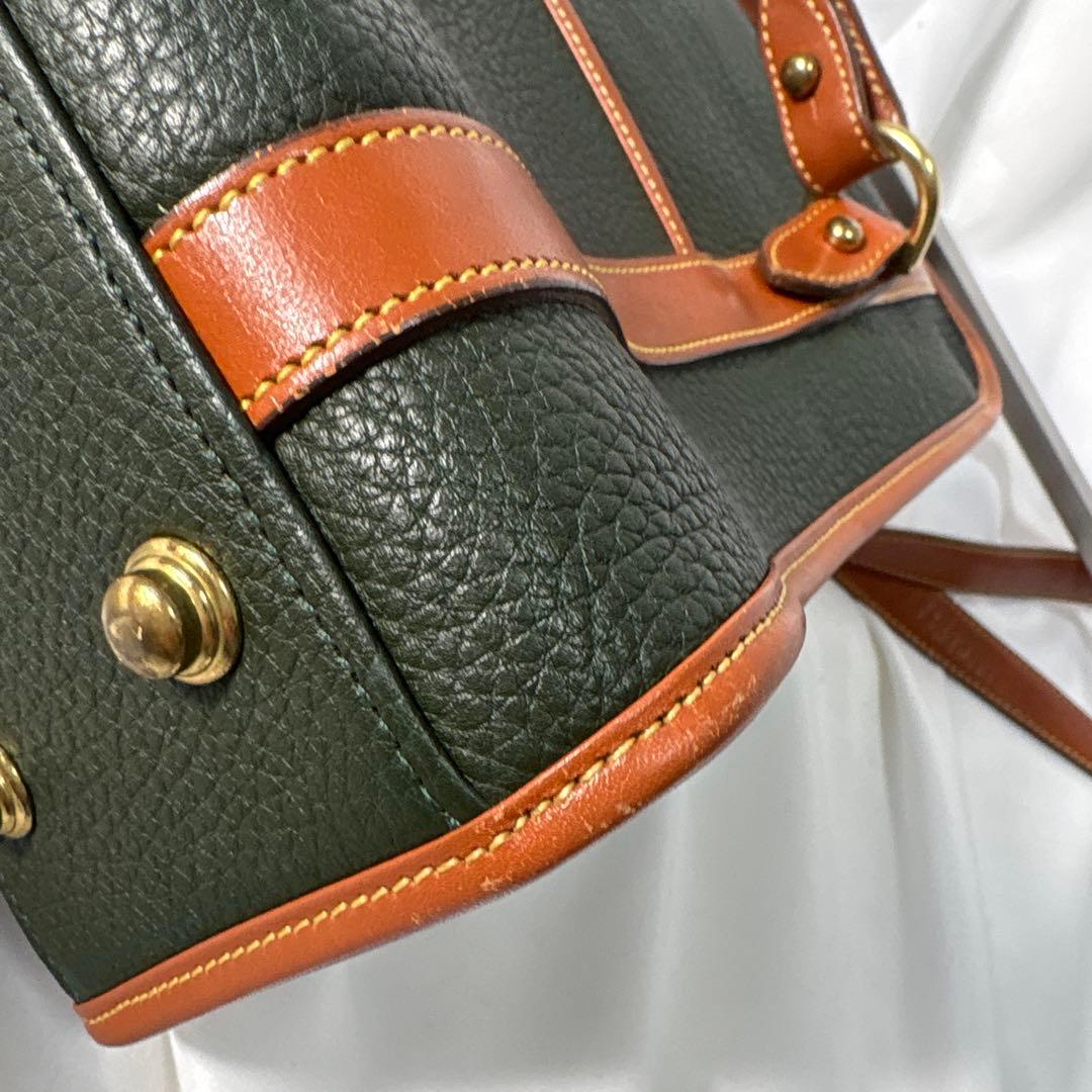 ニャンドゥーニーアンドバーク　トートバッグ　緑　しぼ革　底鋲