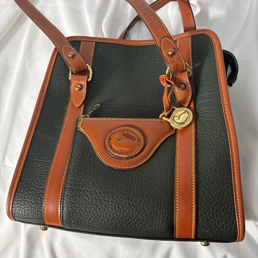 ニャンドゥーニーアンドバーク　トートバッグ　緑　しぼ革　底鋲