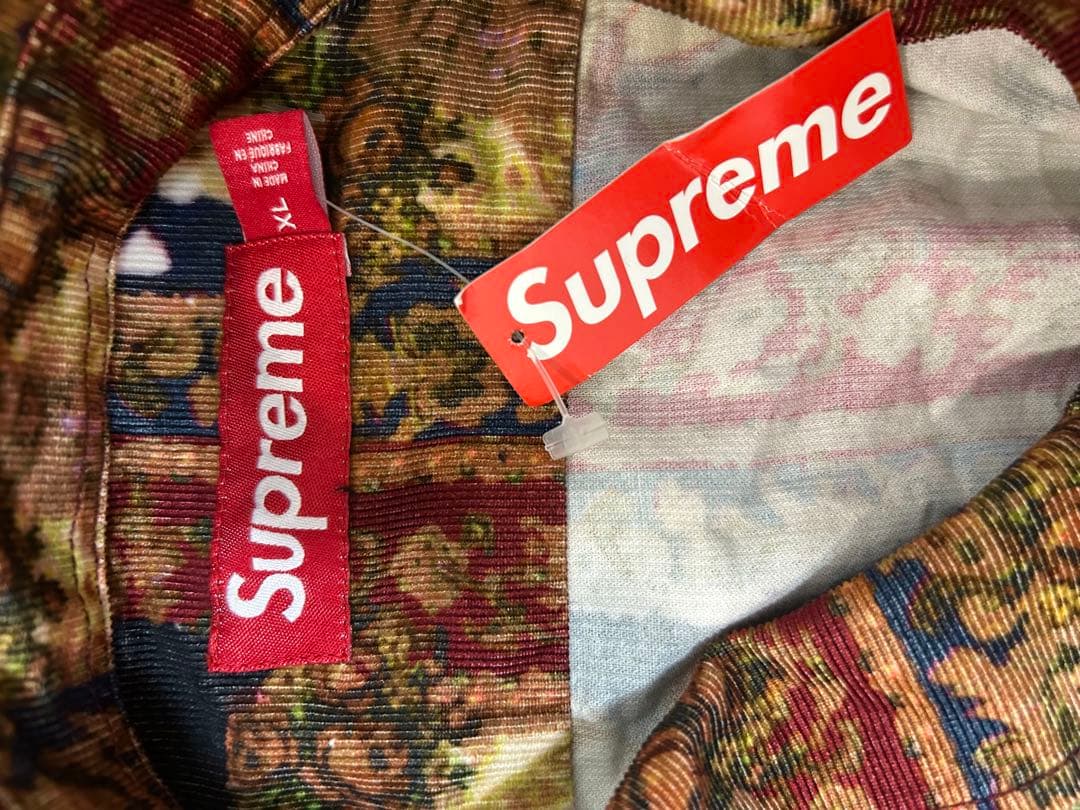 未使用 supreme シュプリーム コーデュロイ fw23s24 総柄 長袖