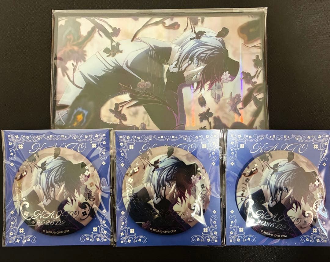 き*の様 プロセカ　KAITO アクリル色紙　缶バッジ　D