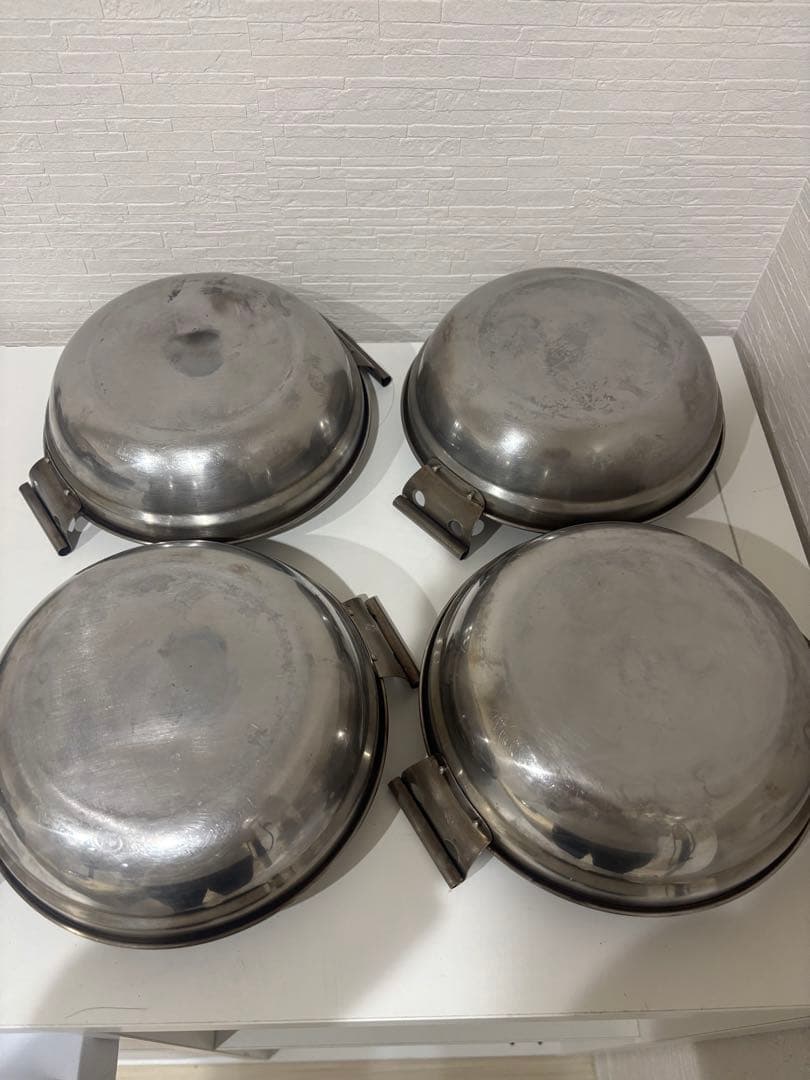 99.ステンレス　1人用鍋　計7個　両手鍋　アウトドア　キャンプ等