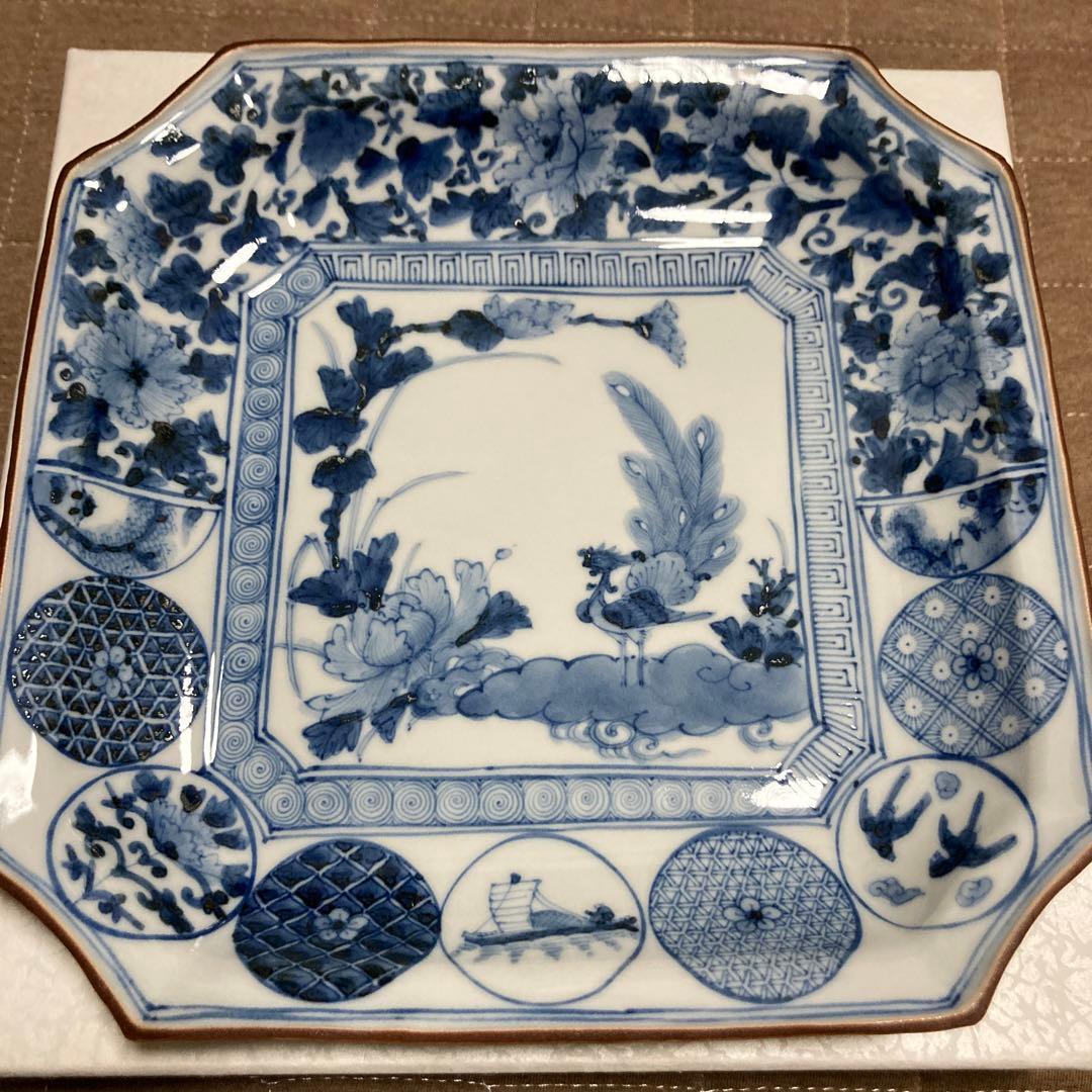 山本長左　角皿