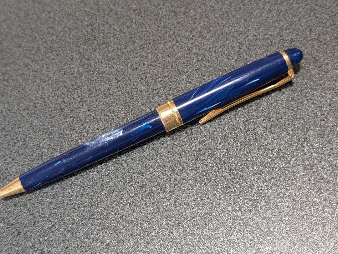 青いマーブル模様 ボールペン 本体